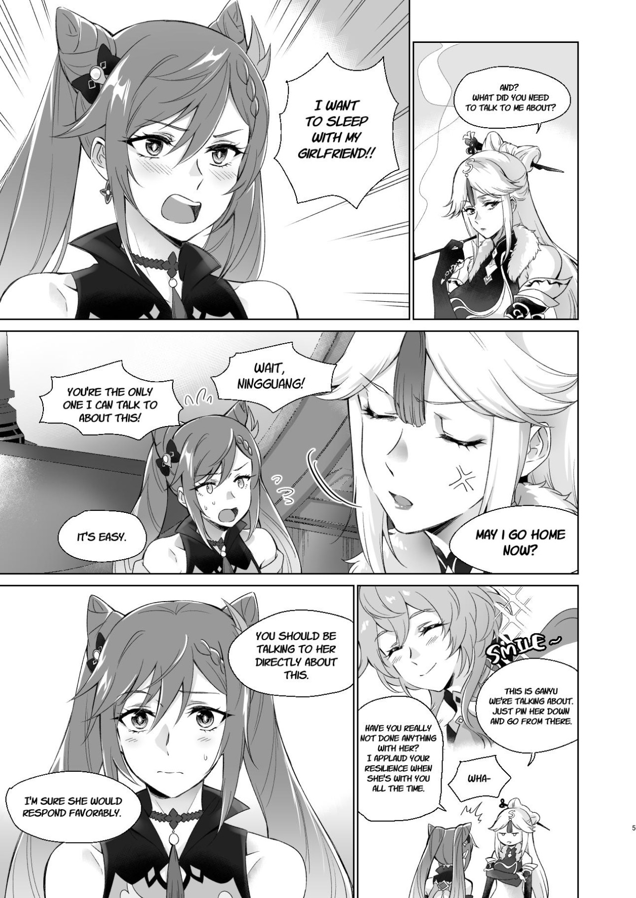 Hentai Manga Comic-Sleep With Me, Ganyu-Read-3